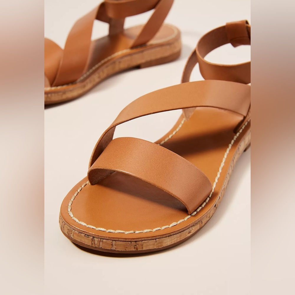 Soludos Kai Tan Leather Sandals in size 5
